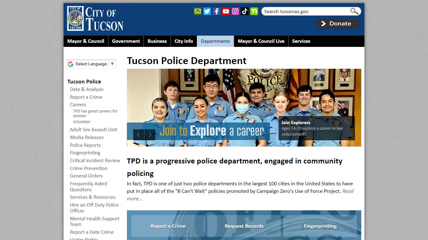 Tucson Police Department | Official website of the City of Tucson